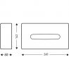 SANIBOX boîte mouchoirs rectangulaire dimensions