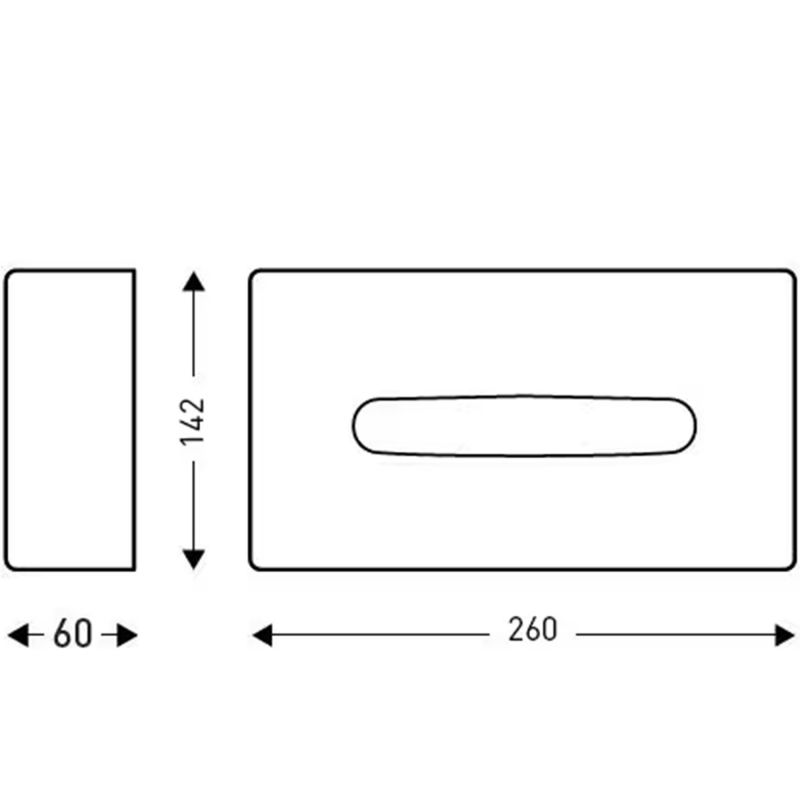 SANIBOX boîte mouchoirs rectangulaire dimensions
