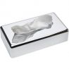 SANIBOX boîte mouchoirs rectangulaire chrome