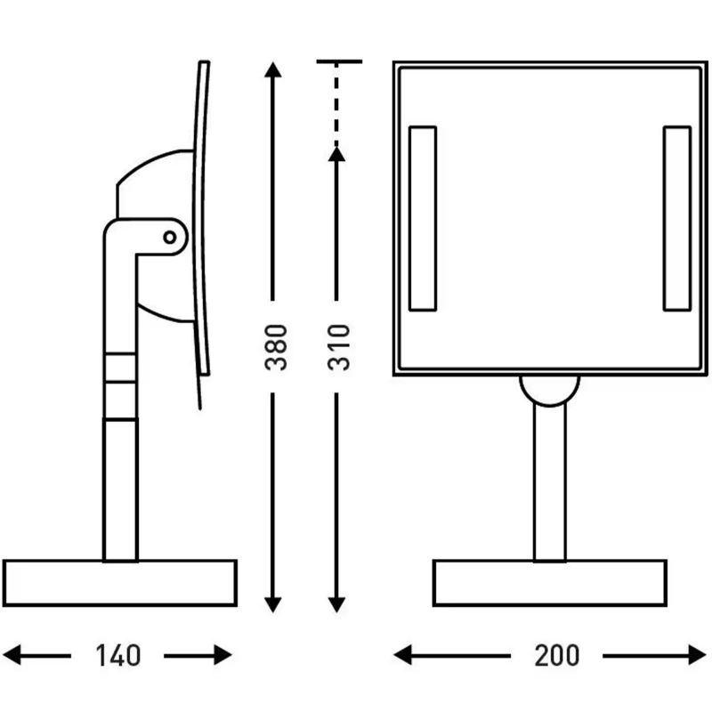 GALAXY lumineux sur pied dimensions