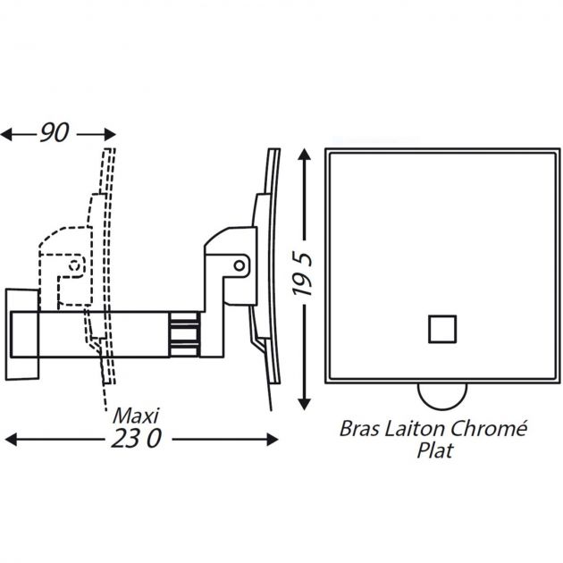 GALAXY simple bras plat dimensions