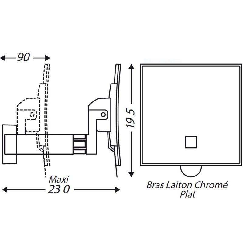 GALAXY simple bras plat dimensions