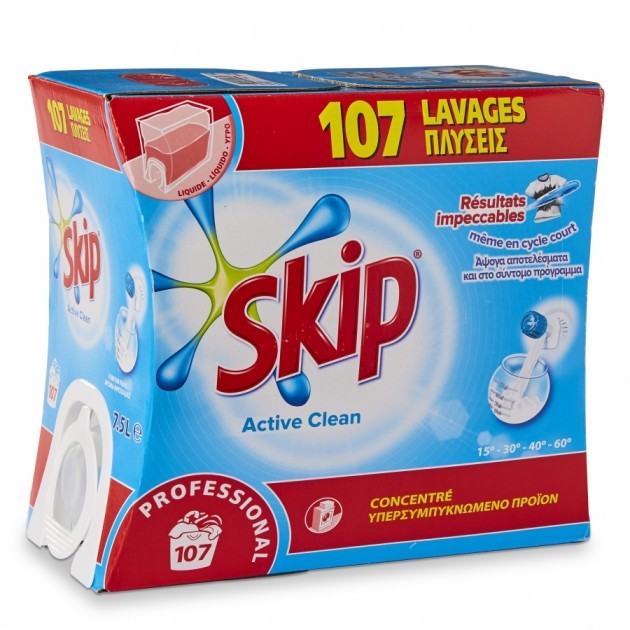 Lessive liquide Skip avec boule doseuse 107 lavages