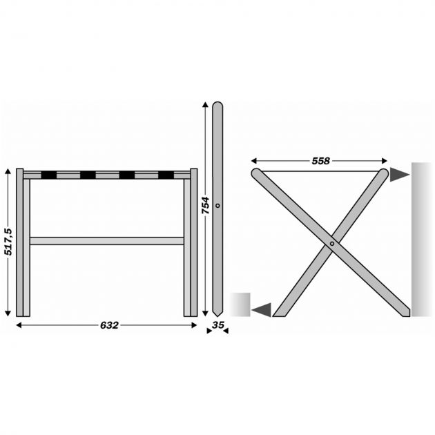 Rack Bois BERENGERE made in France dimensions