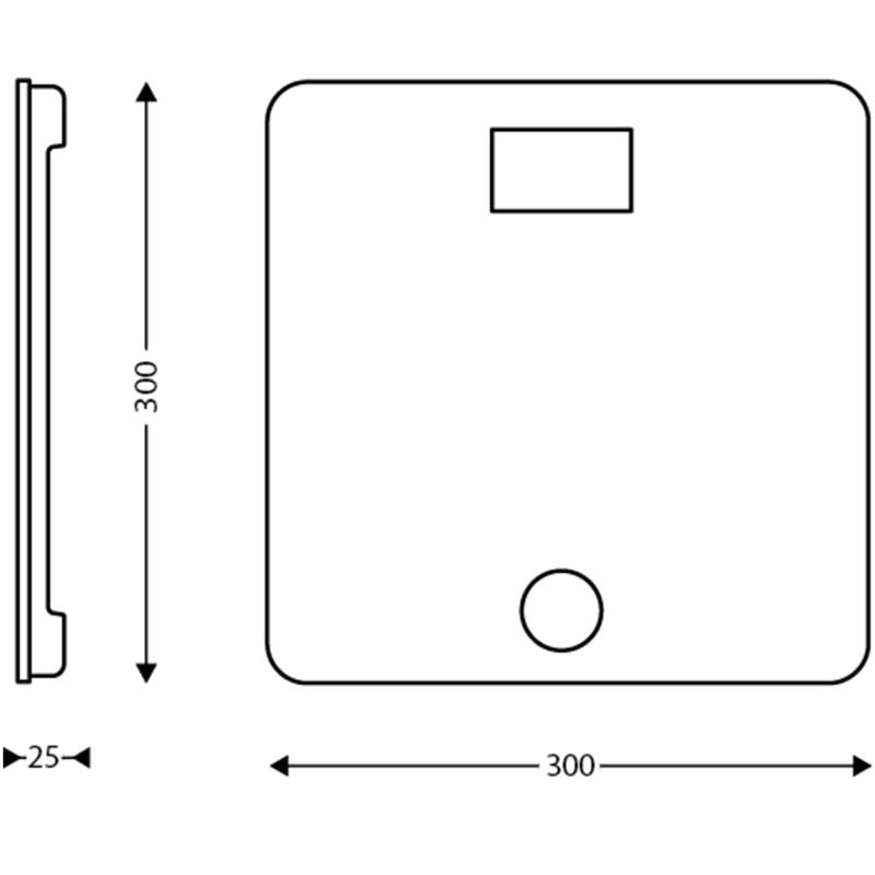 DINA noire sans pile dimensions