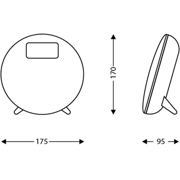 Réveil enceinte bluetooth MUSE dimensions