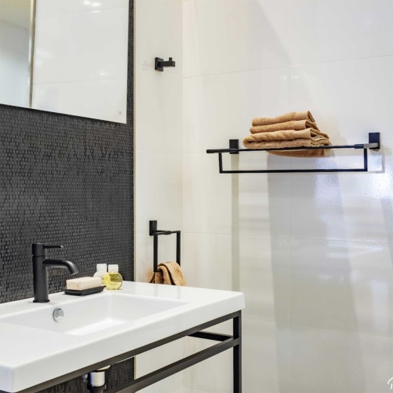 ARGO porte-serviettes noir mat ambiance