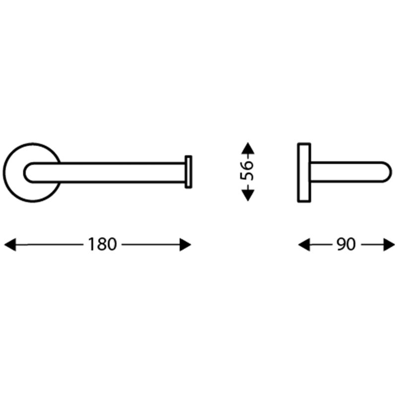 Porte rouleau PH inox schema