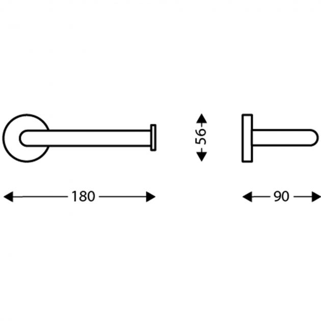 Porte rouleau PH noir mat schema