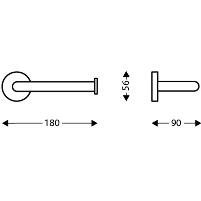 Porte rouleau PH noir mat schema