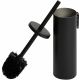 Brosse WC mural en inox noir mat