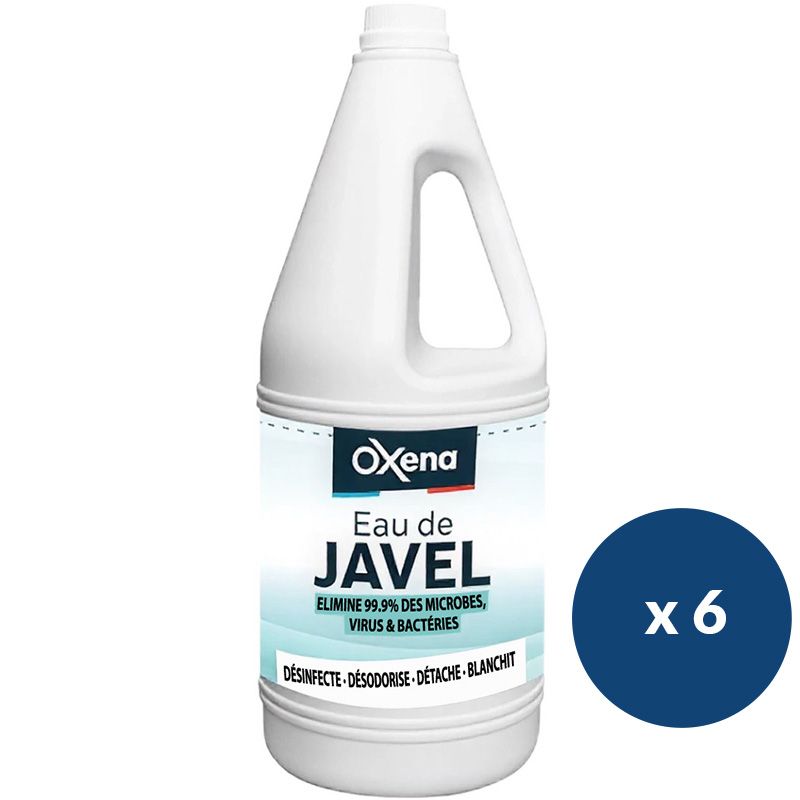 Eau de Javel 2,6 % de chlore actif bidon de 2 L - lot de 6