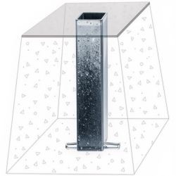 Fourreau poteau carré pour panneau électoral 30 x 30 mm