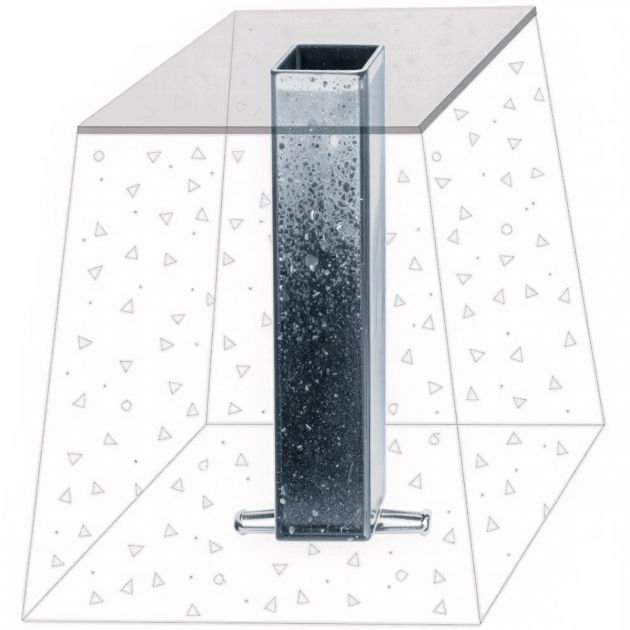 Fourreau poteau carré pour panneau électoral 30 x 30 mm