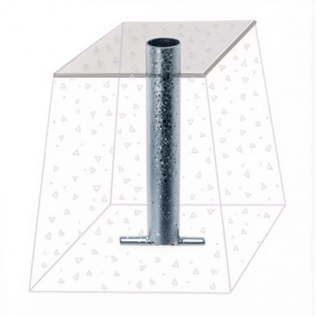 Fourreau poteau rond pour panneau électoral Ø 35 mm