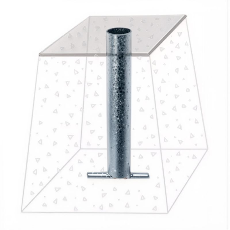 Fourreau poteau rond pour panneau électoral Ø 35 mm