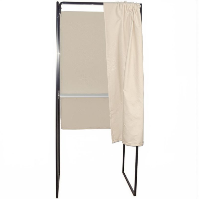 Isoloir vote avec rideau ignifugé 80 x 80 cm