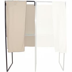 Extension isoloir vote avec rideau ignifugé 80 x 80 cm