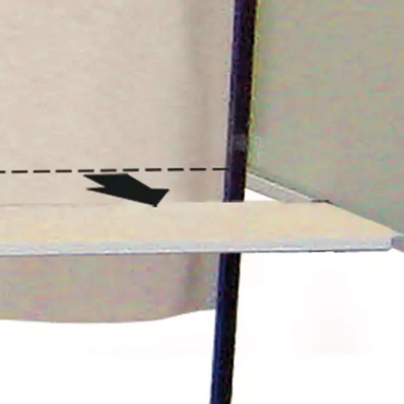 Isoloir vote PMR avec rideau ignifugé 100 x 130 cm zoom