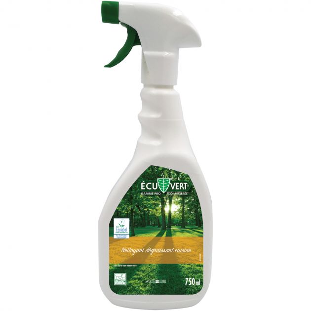 Nettoyant dégraissant cuisine Ecolabel Écuvert pulvérisateur 750mL