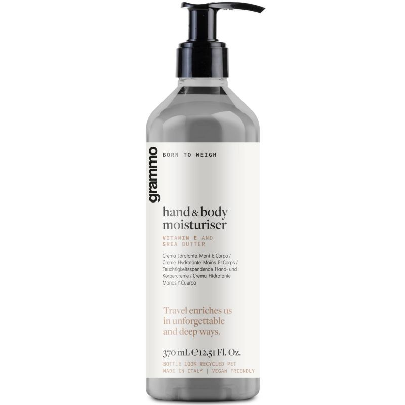 Crème hydratante 370 ml, en pet recycle', pompe inviolable, grammo