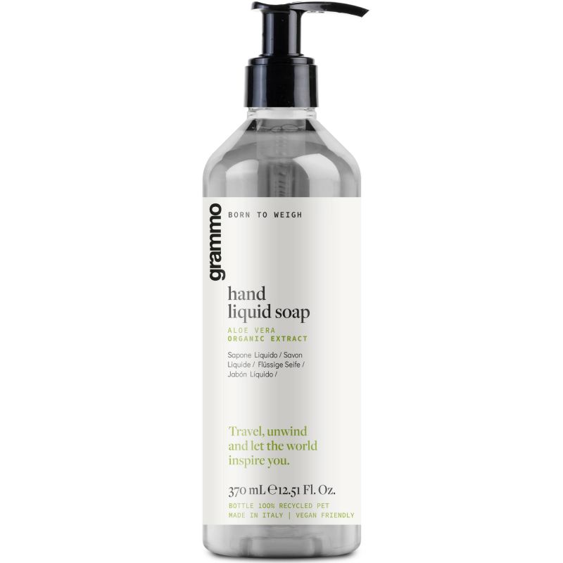 Savon liquide 370 ml, en pet recycle', pompe inviolable, grammo