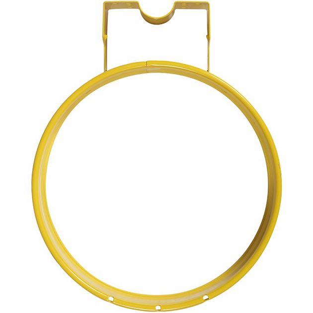 Support sac poubelle extérieur sur socle 2 flux 110 L jaune