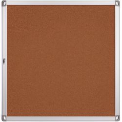 Vitrine d'affichage intérieur Leaf à porte battante en verre en liège