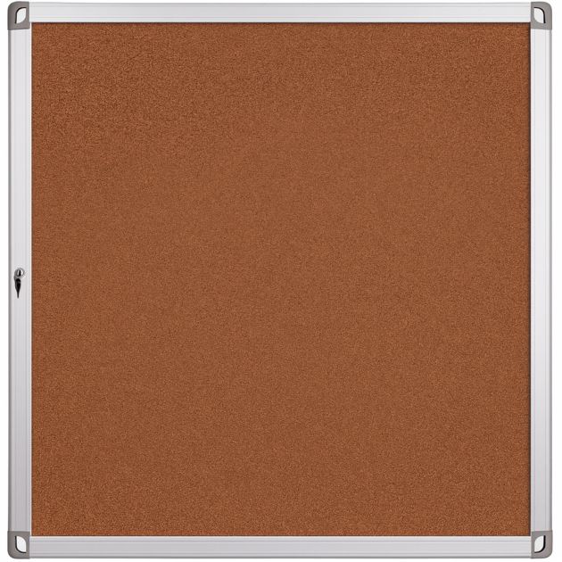 Vitrine d'affichage intérieur Leaf à porte battante en verre en liège