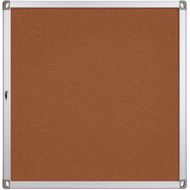 Vitrine d'affichage intérieur Leaf à porte battante en verre en liège