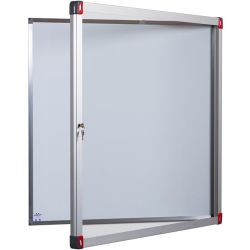 Vitrine d'affichage intérieur Leaf à porte battante en plexiglas en acier