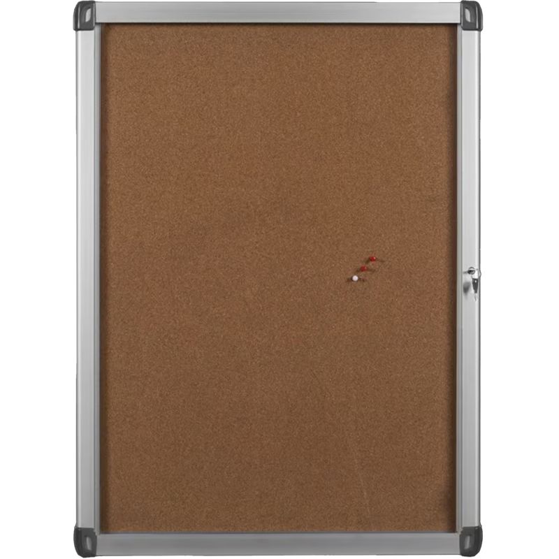 Vitrine d'affichage intérieur Leaf à porte battante en plexiglas en liège