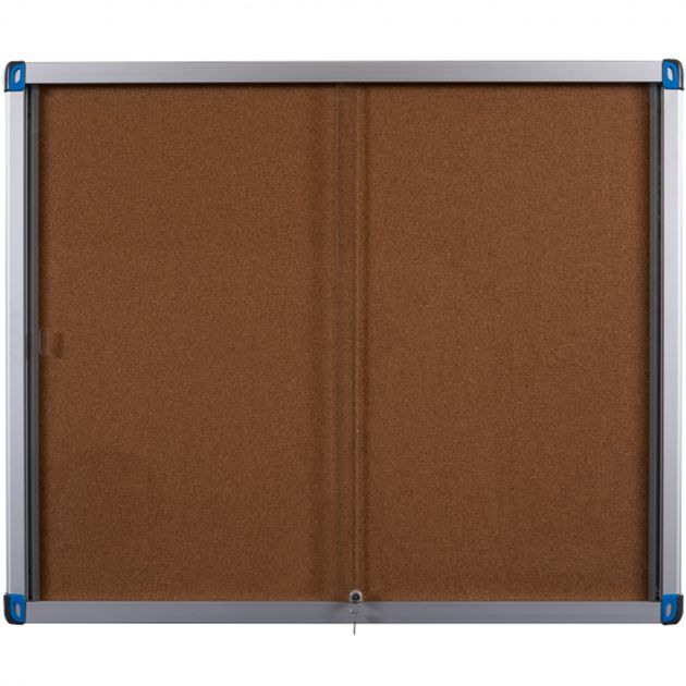 Vitrine d'affichage intérieur Leaf à porte coulissante en verre en liège