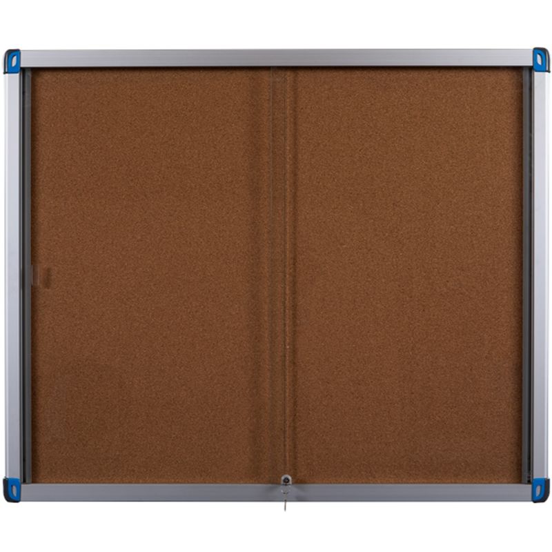 Vitrine d'affichage intérieur Leaf à porte coulissante en verre en liège