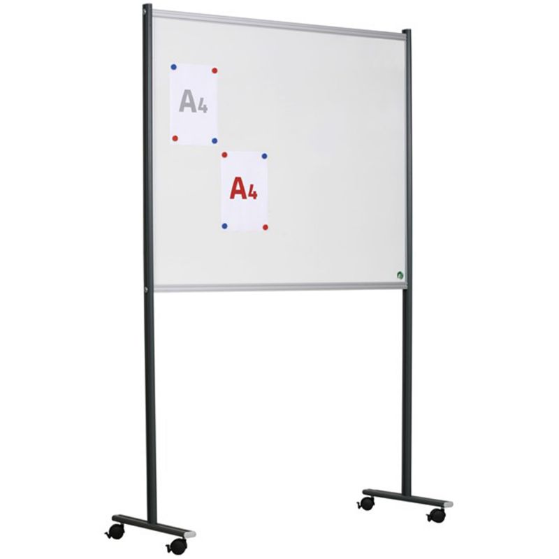 Panneau affichage mobile, double face mixte (feutres et liege)