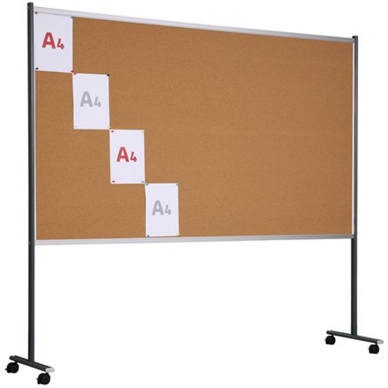 Panneau affichage mobile, double face mixte (feutres et liege)