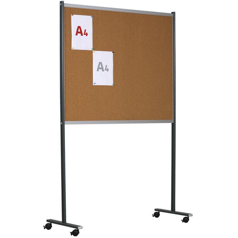 Panneau affichage mobile, double face mixte (feutres et liege)