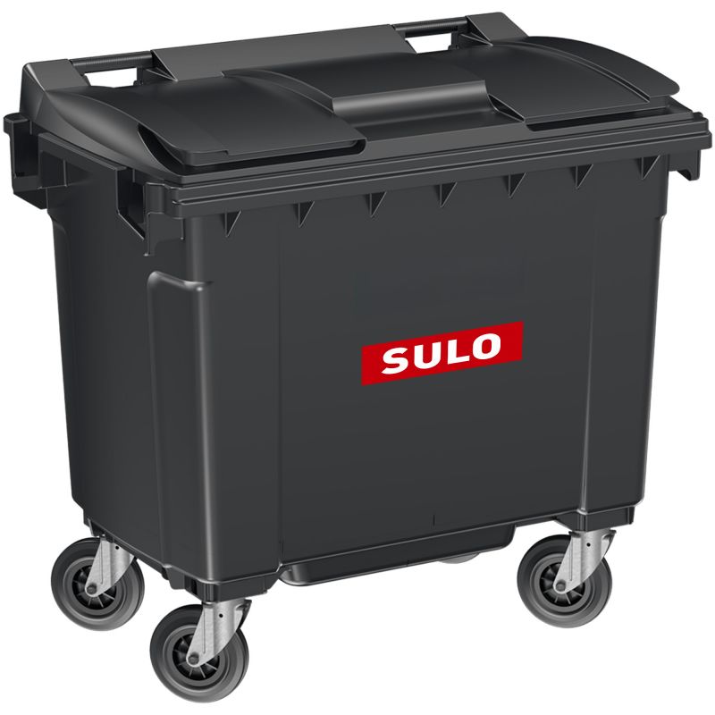 Conteneur poubelle 660 litres 4 roues SULO