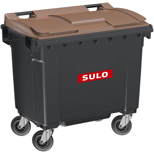 Conteneur poubelle 660 litres 4 roues SULO