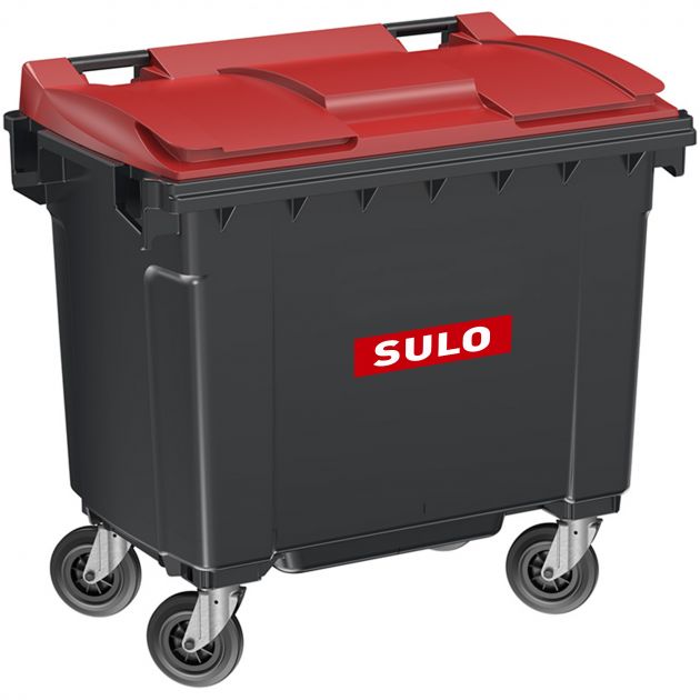 Conteneur poubelle 660 litres 4 roues SULO