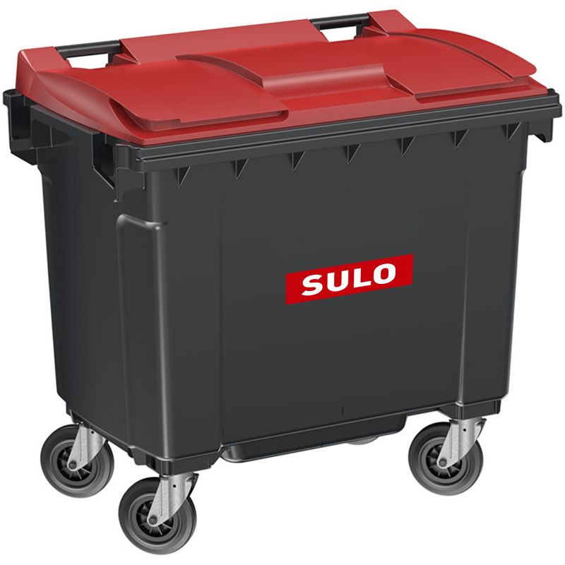 Conteneur poubelle 660 litres 4 roues SULO