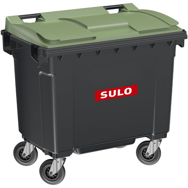 Conteneur poubelle 660 litres 4 roues SULO