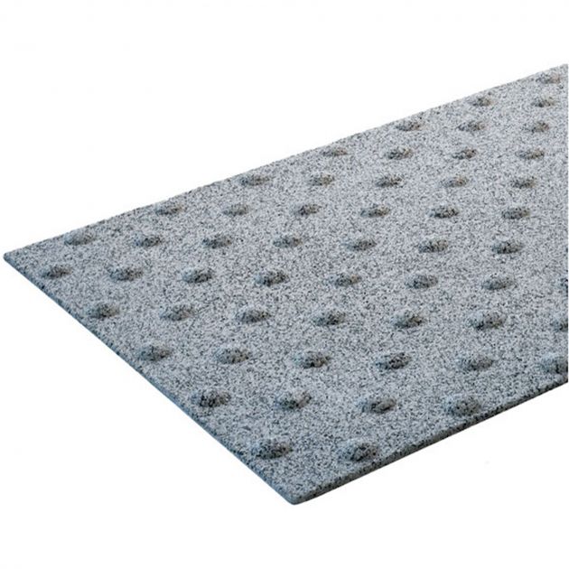 Bande podotactile extérieur en résine à coller 40 x 60 cm gris