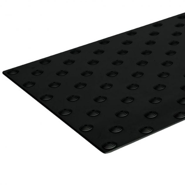 Bande podotactile extérieur à coller en résine 60 x 82 cm noir