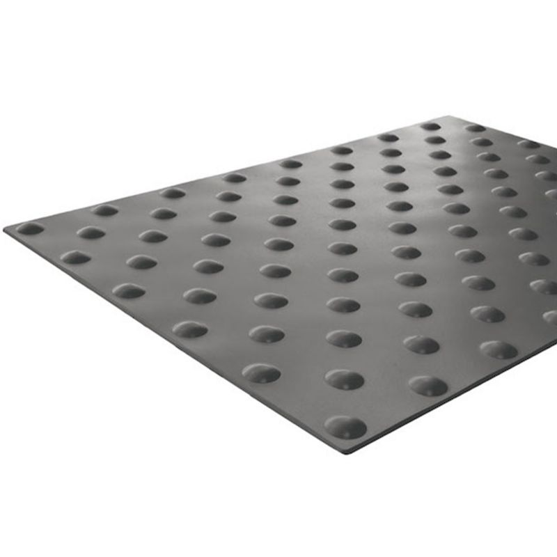 Bande podotactile intérieur adhésive en résine 40 x 140 cm gris anthracite