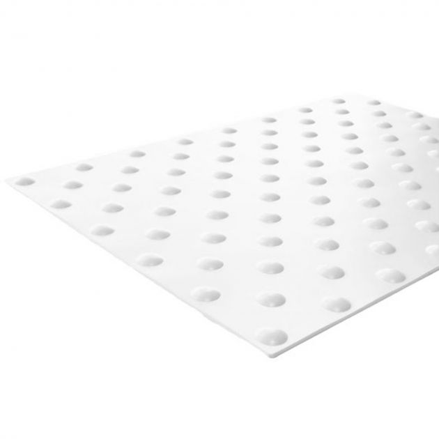 Bande podotactile intérieur adhésive en résine 40 x 140 cm blanc