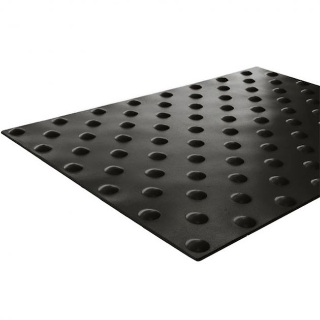 Bande podotactile intérieur adhésive en résine 40 x 140 cm noir