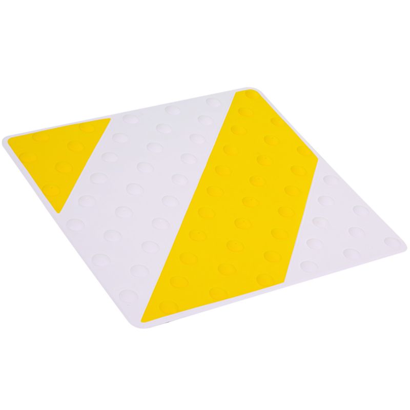 Dalle podotactile bicolore en polyuréthane à coller 42 x 45,8 cm blanc jaune