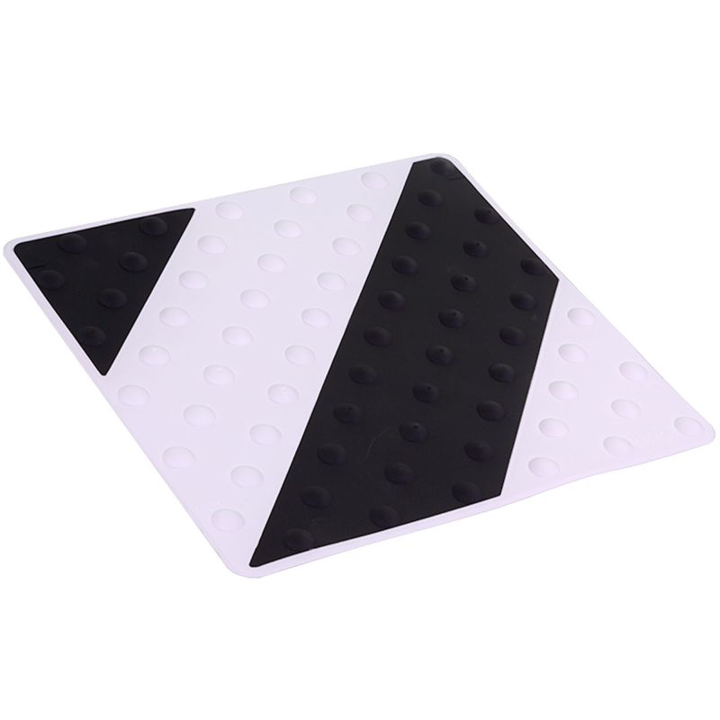 Dalle podotactile bicolore en polyuréthane à coller 42 x 45,8 cm noir blanc