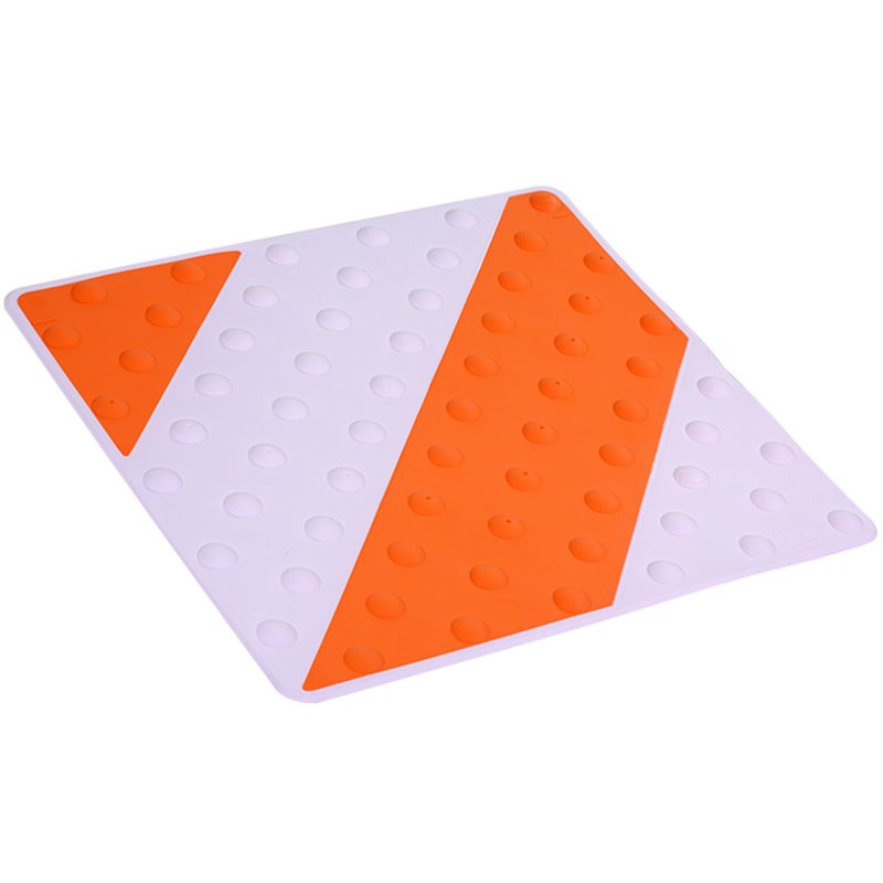 Dalle podotactile bicolore en polyuréthane à coller 42 x 45,8 cm orange blanc